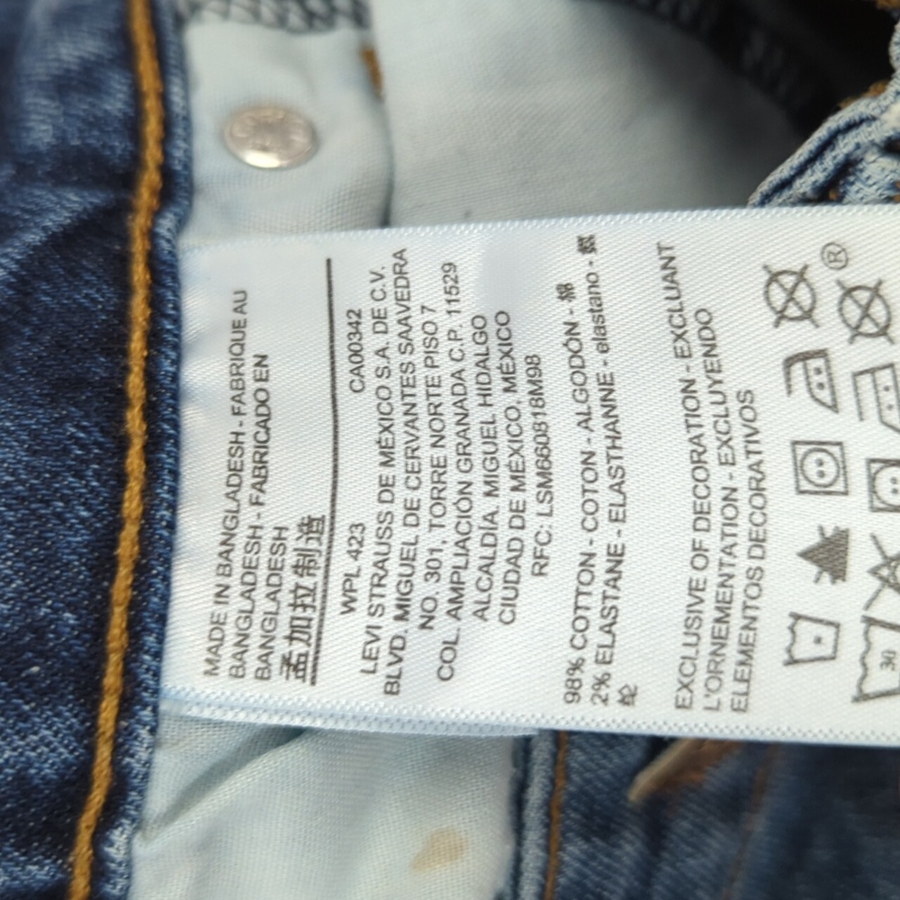 Denizen Levi's high-rise shorts, jean denim cut offs, women's size 10 / 30 - Picture 14 of 15